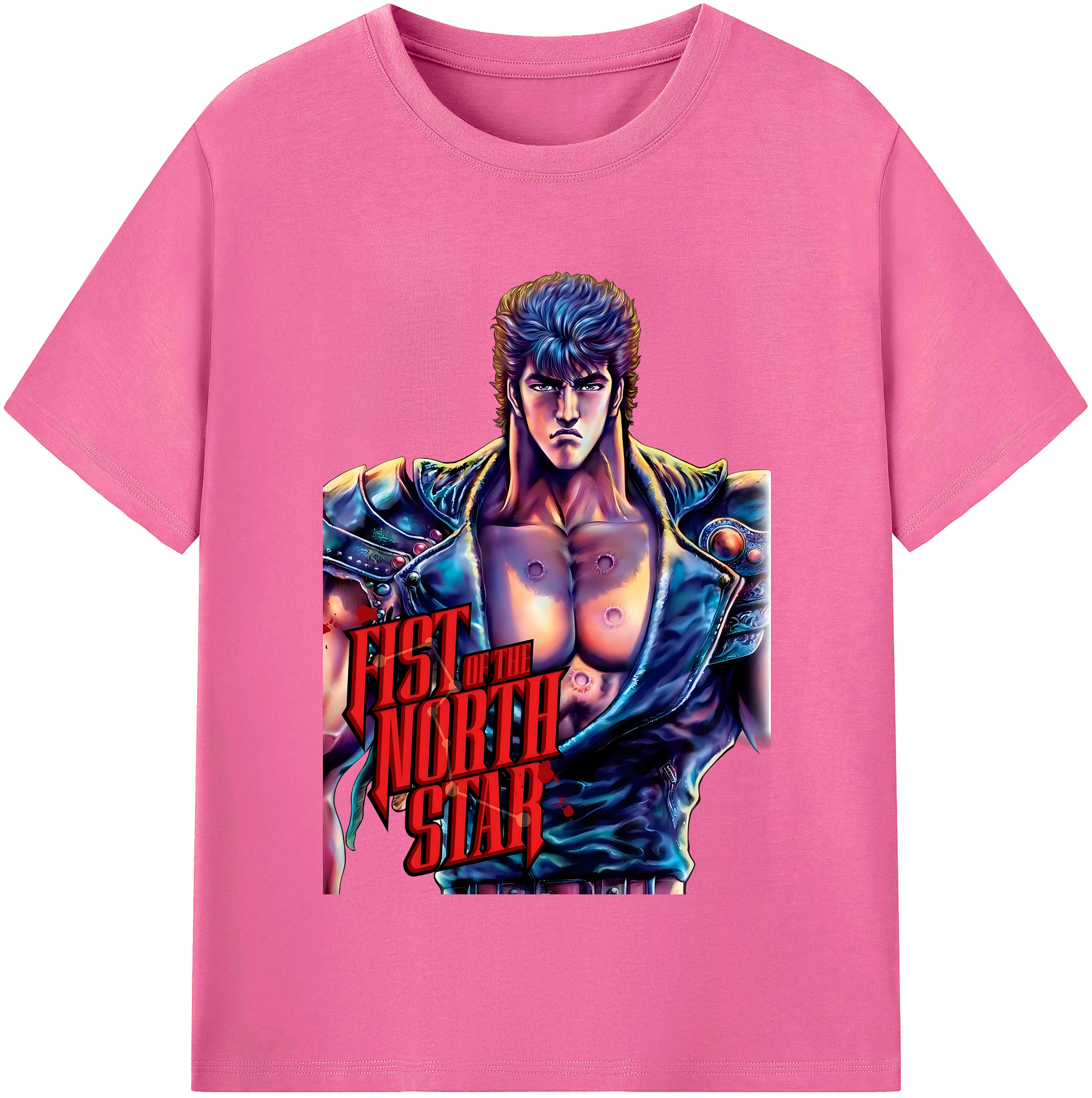 （画像用） 北斗の拳 Fist of the North Star レディースカジュアルプリントTシャツ（綿100％）